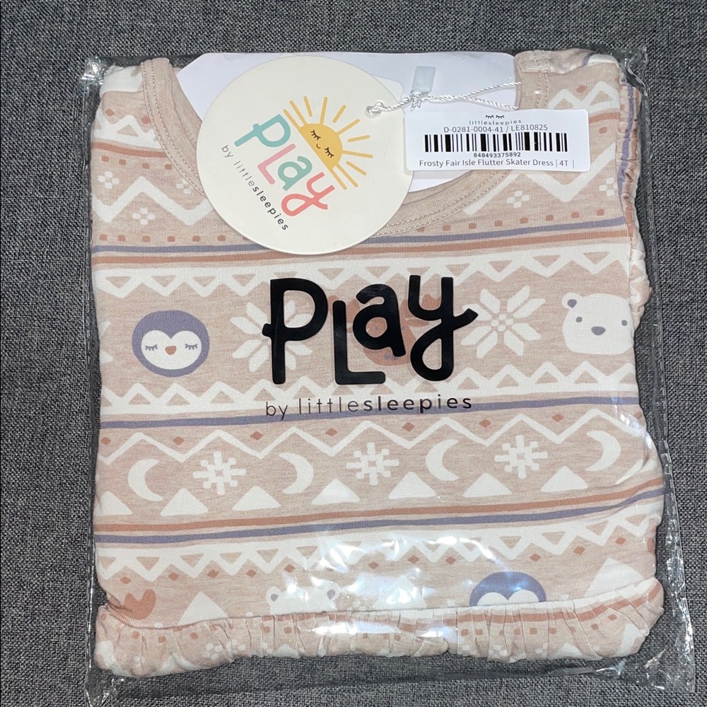 Little Sleepies Frosty Fair Isle Skater Dress